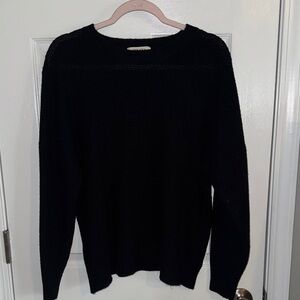 Zenana Outfitters Black Crewneck Knit Sweater